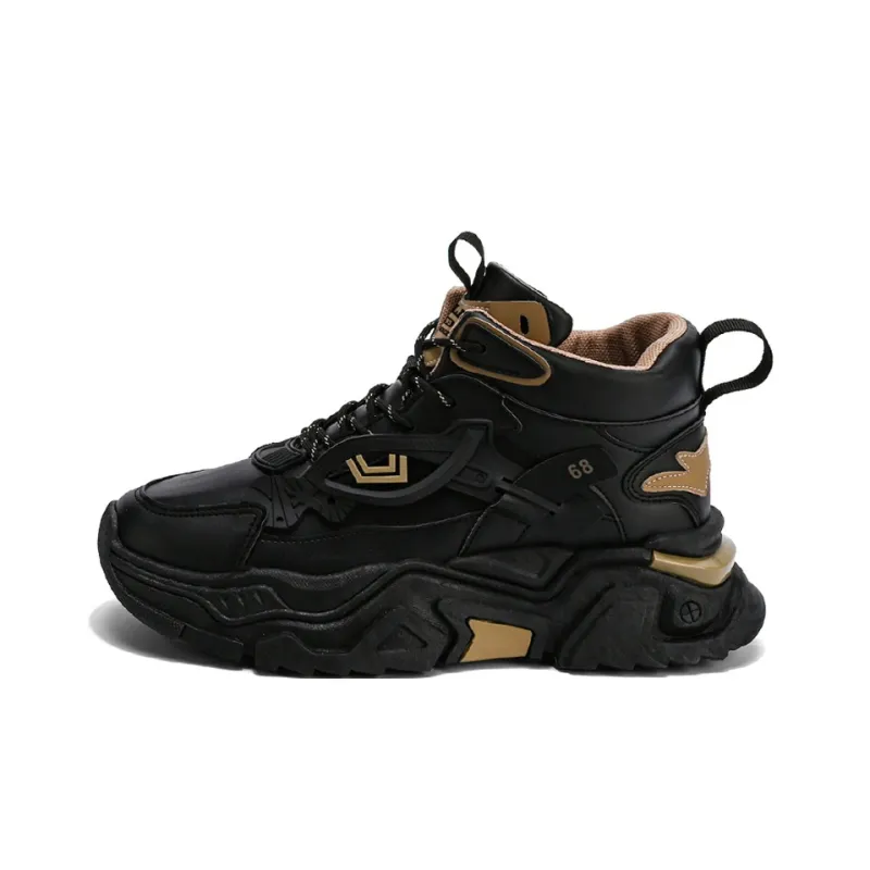 Tonlion Cushioning Anti-Slip And Wear-Resistant Height Increasing Mid-Top Chunky Sneakers Men's-0