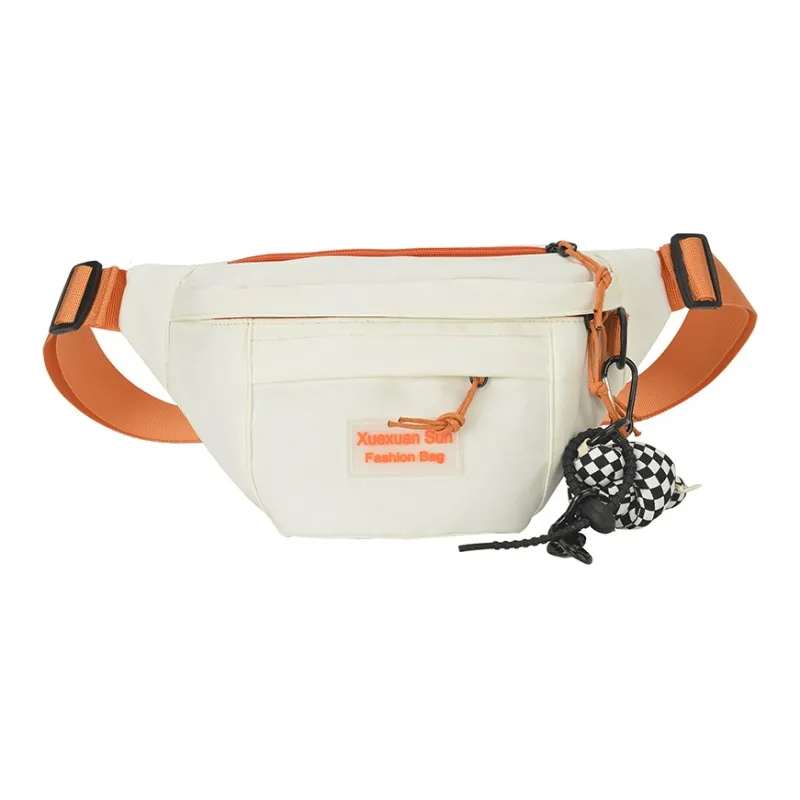 MOK Nylon Sling Bag Regular Unisex Black/Blue/White/Blue/White/Orange-3