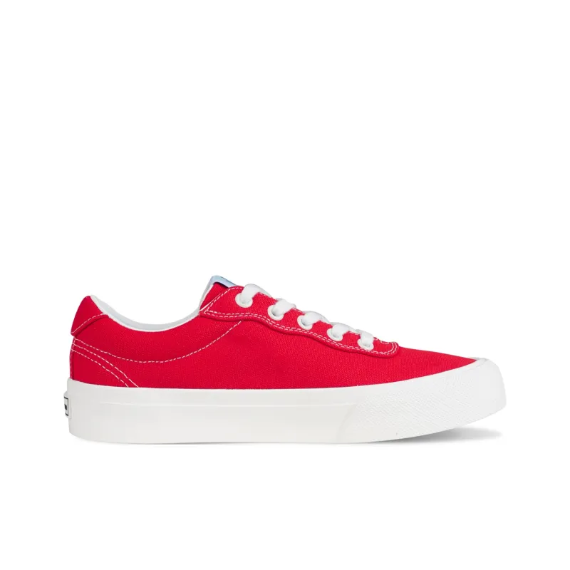 Ollieskate Durable Lightweight And Breathable Low Top Couple Skateboard Shoes Unisex Red-1
