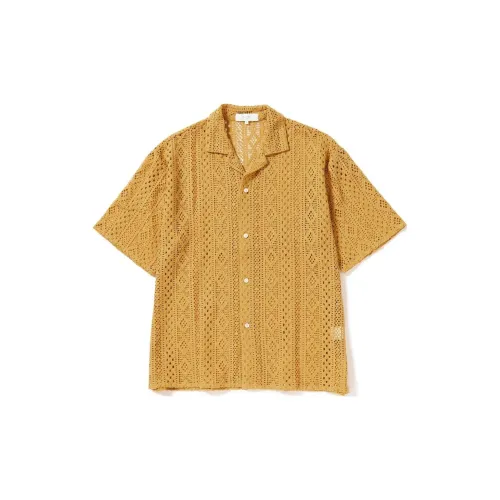 Beams Shirts Men Mustard