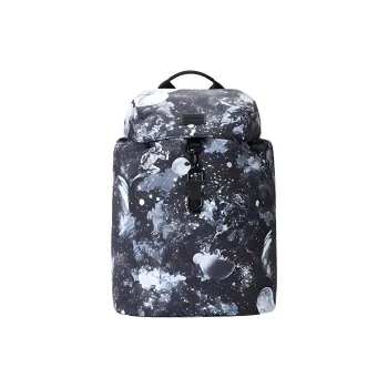 EMPORIO ARMANI Fabric Travel Bags Backpack Men's Black White