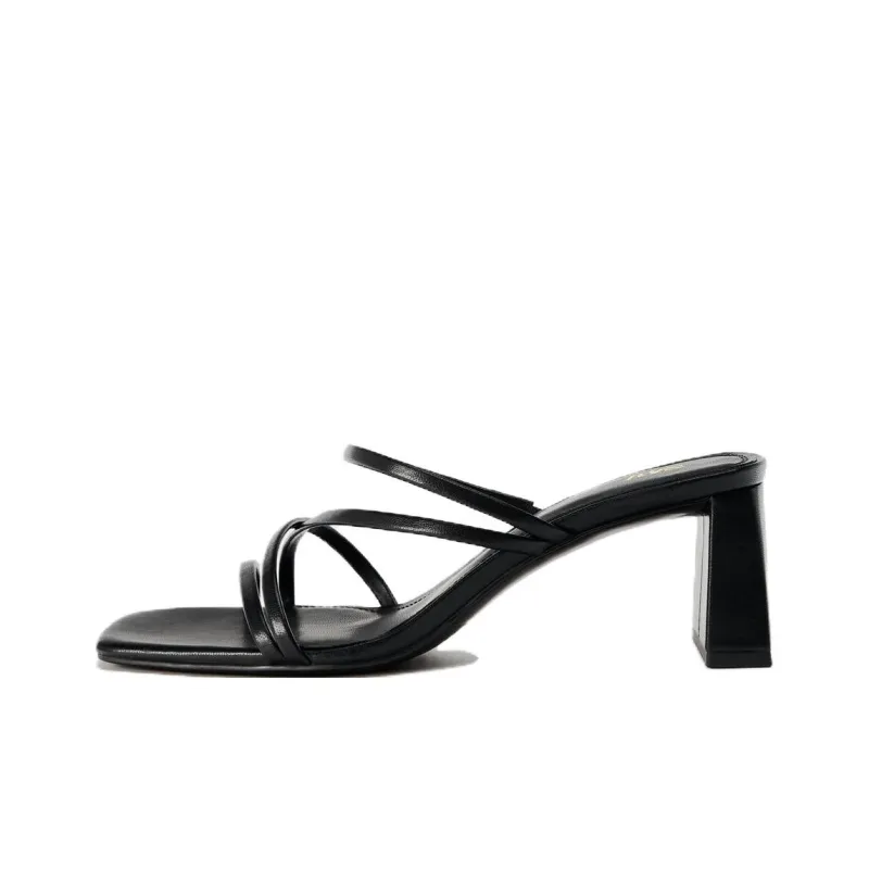 ZARA Abrasion Resistant Slide Slippers Women's Black-0