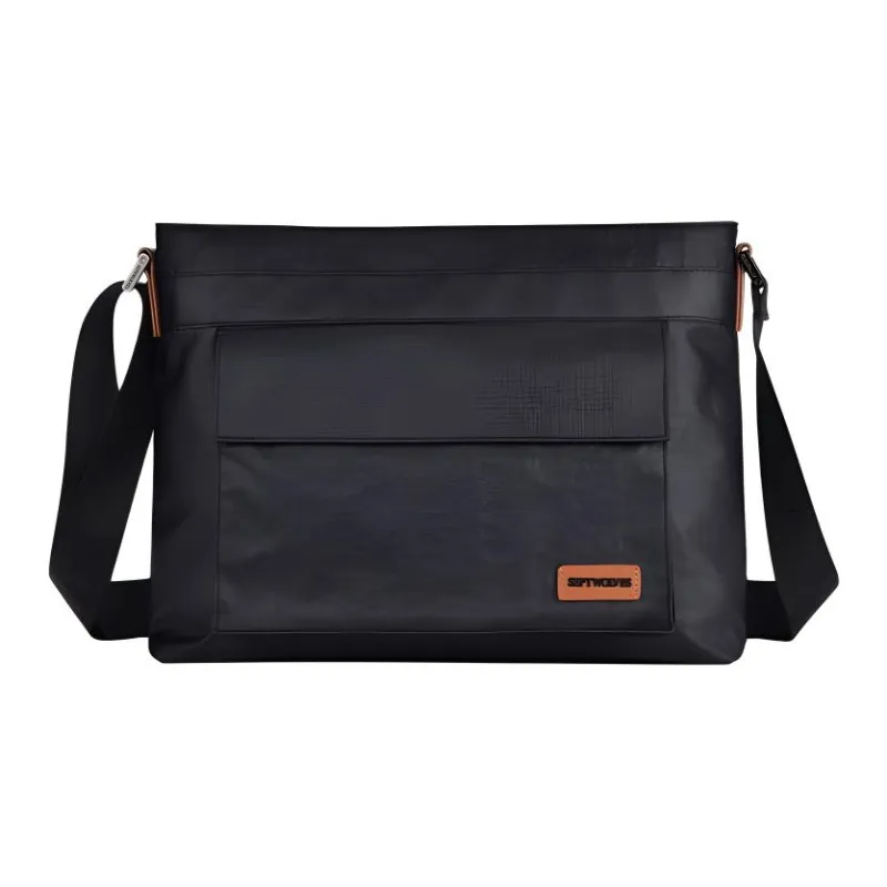 SEPTWOLVES Fabric Shoulder Bag, Crossbody Bag Regular Unisex Black-1