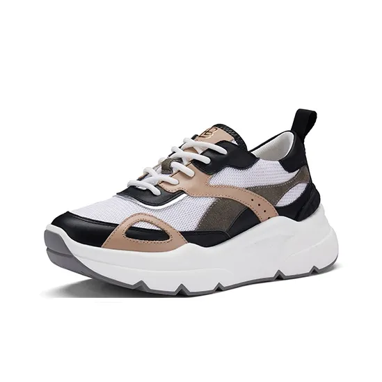 ZSBELLA Anti-Slip And Wear-Resistant Height Increasing Low-Top Chunky Sneakers Women's-6