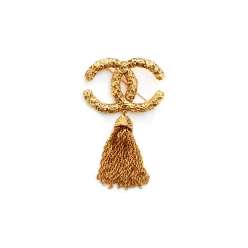 CHANEL 1997 CC logo Tassel Brooch