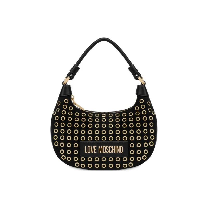 LOVE MOSCHINO Polyurethane Shoulder Bag Crossbody Bag Handbag Mini Women's Black-0