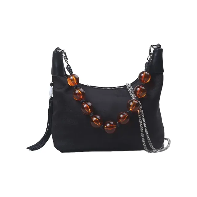 H YXIANG Canvas Canvas Bag Handbag Shoulder Bag Regular Women's Pink/Beige/Black/Silver-2
