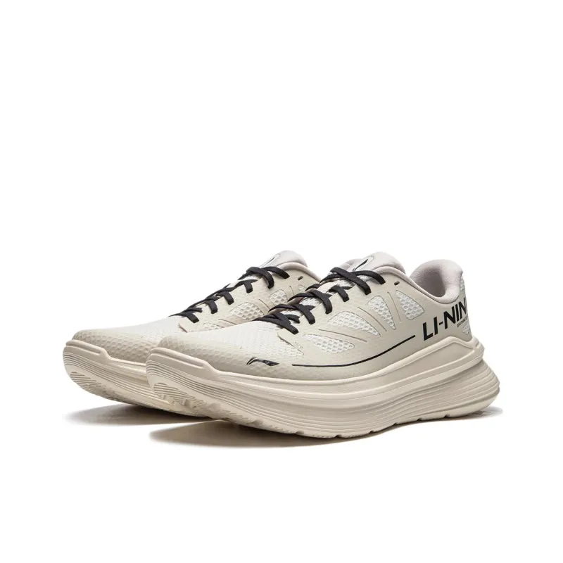 LiNing Ling Yue Cushioning Wear Resistant Low Top Running Shoes Men's Silver Birch Gray-2