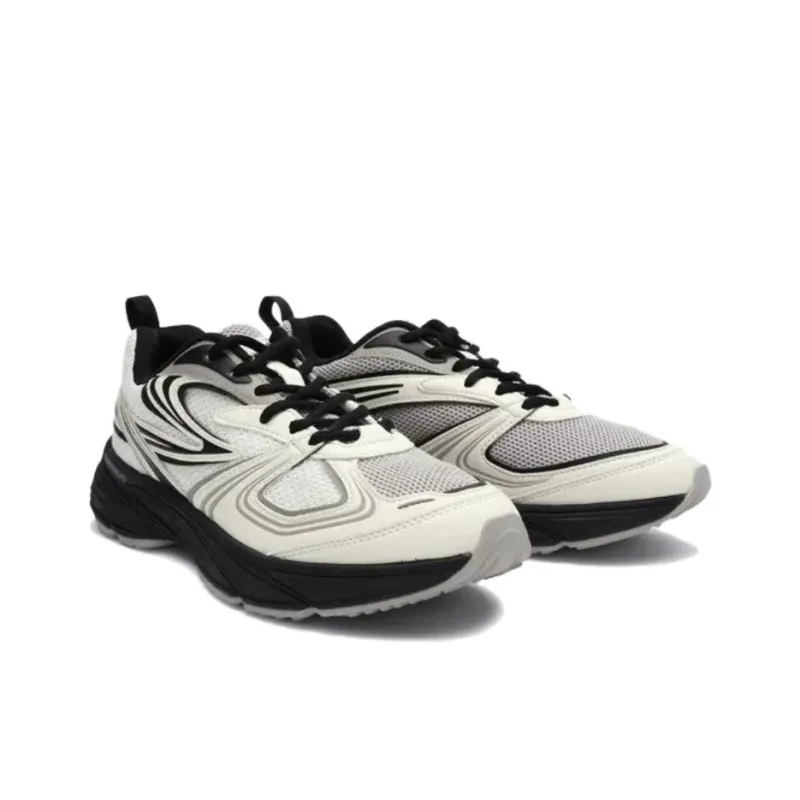 FILA Interrun Slip Resistant And Breathable Low Top Casual Running Shoes Unisex White Black-2