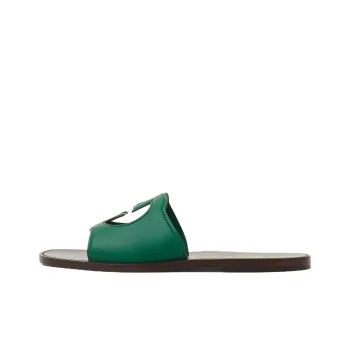 GUCCI Interlocking Slide Slippers Men's Green