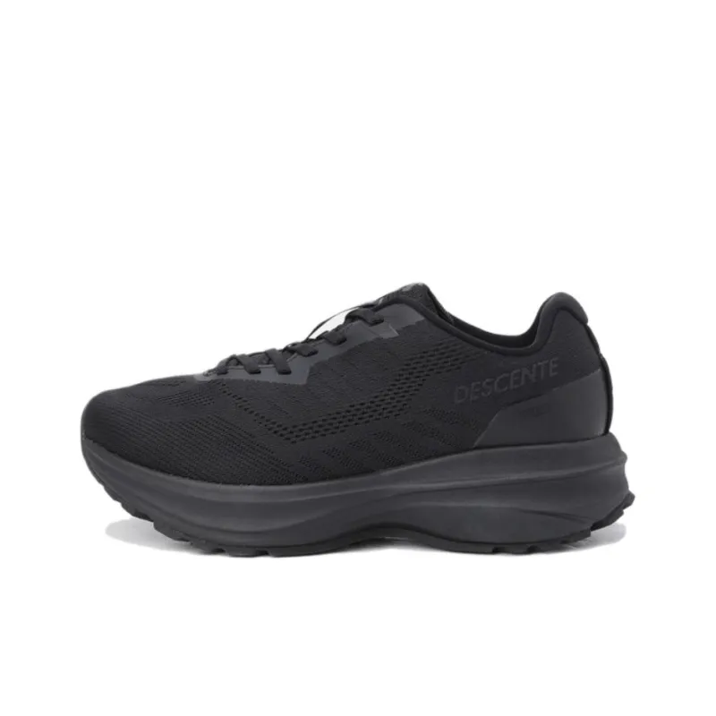 DESCENTE Anti Slip Wear Resistant Low Top Running Shoes Unisex Black-0
