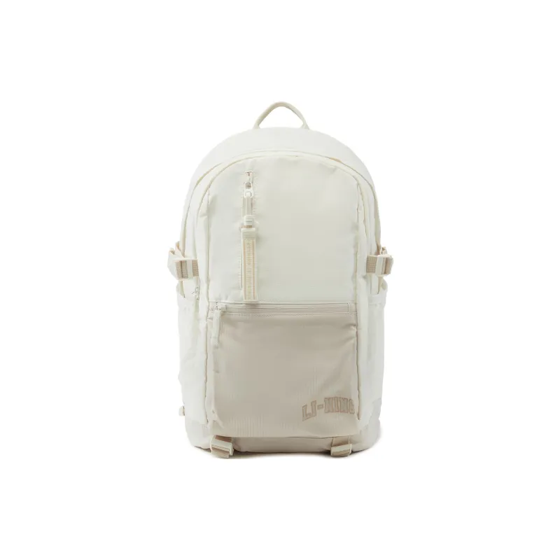 LiNing Polyester Backpack Unisex Ivory-0