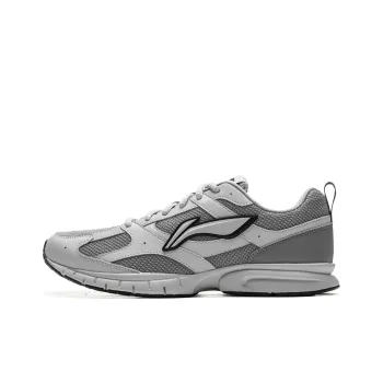 LiNing R037 Cushioning Slip Resistant Abrasion Resistant Breathable Low Top Running Shoes Men's Gray