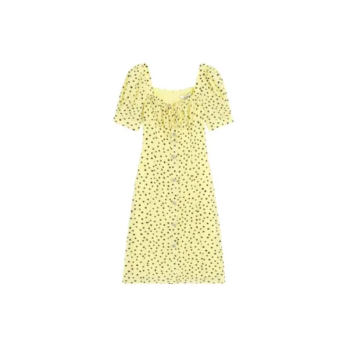 Bebe Short-Sleeved Dresses Women's Black/Yellow