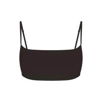SKIMS SOFT LOUNGE STRAPPY SCOOP BRALETTE Bra Women's ONYX/Onyx