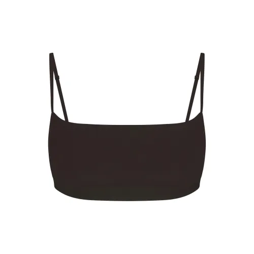 SKIMS SOFT t-shirt STRAPPY SCOOP BRALETTE Bra Women's ONYX/Onyx