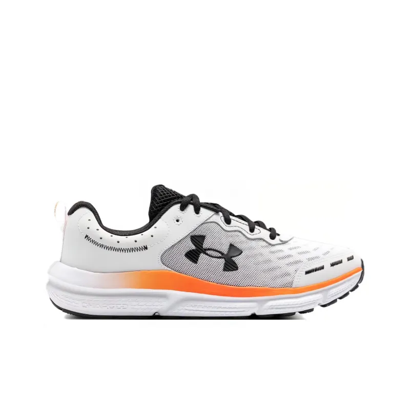 Under Armour Charged Assert 10 Slip Resistant Low Top Running Shoes Men's White-1