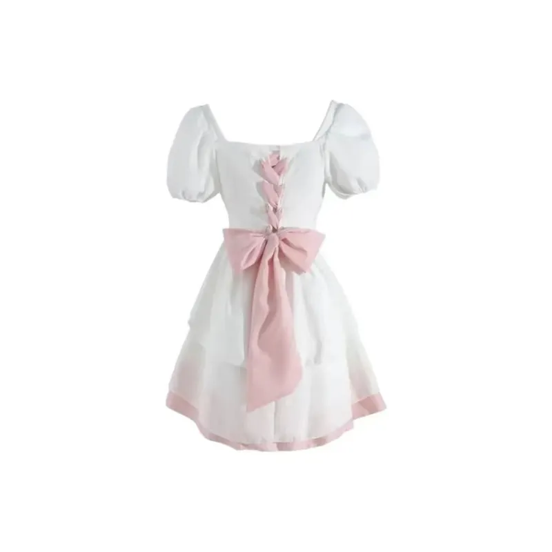 Incolore Short Sleeved Dresses Women's White-1