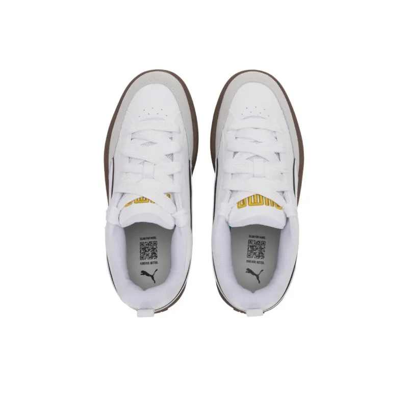 PUMA Park Lifestyle Anti Slip Wear Resistant Low Top Skateboard Shoes Unisex White Gray-2