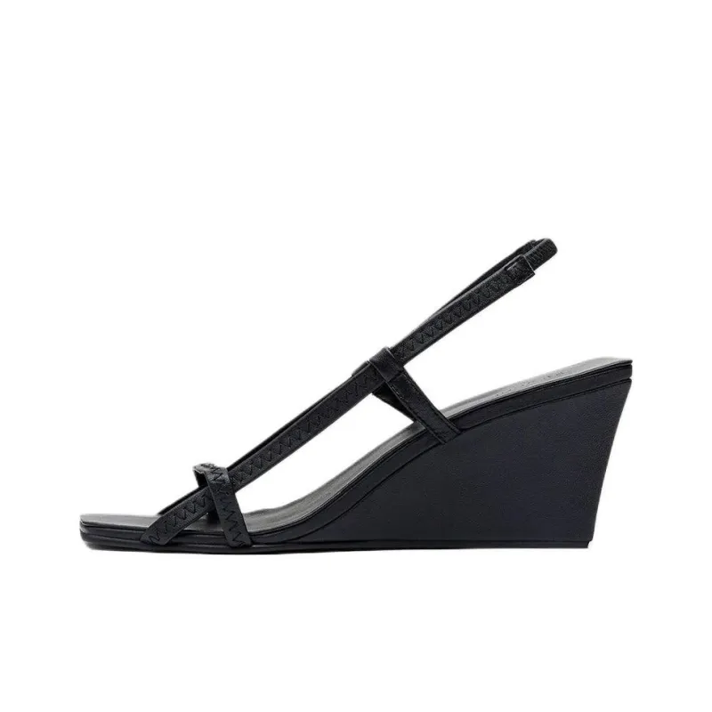 ST. AGNI Strap Sandals 8cm Women's Black-0