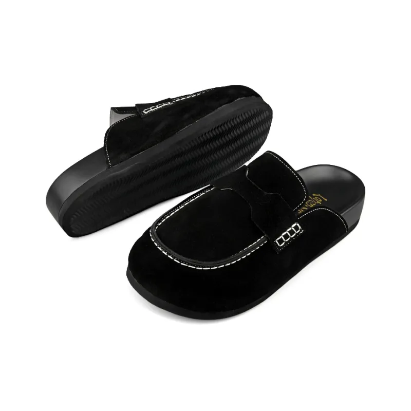 LOHAN·SIR Odor Resistant Abrasion Resistant Slip Resistant Wrap toe Slippers Unisex-40