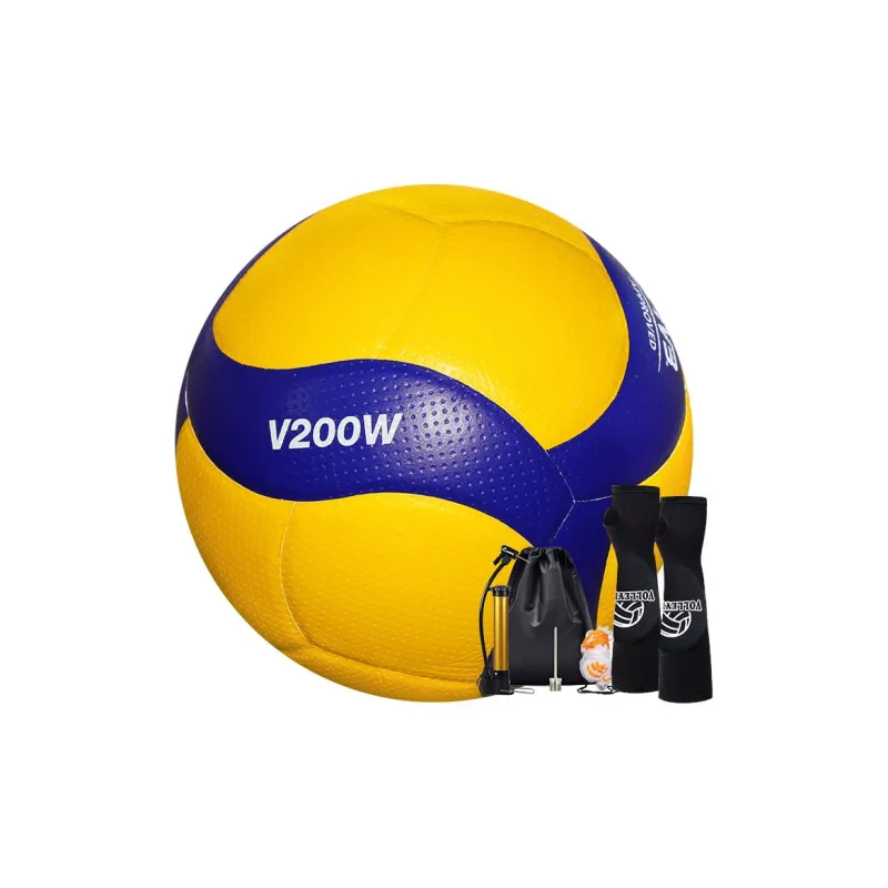MIKASA Microfiber Leather Size 5 Ball Volleyball Unisex Yellow Blue-6