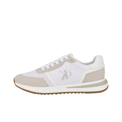 CKJ CALVIN KLEIN JEANS Picio Monogram Logo Low-Top Casual Shoes Men's Light Gray