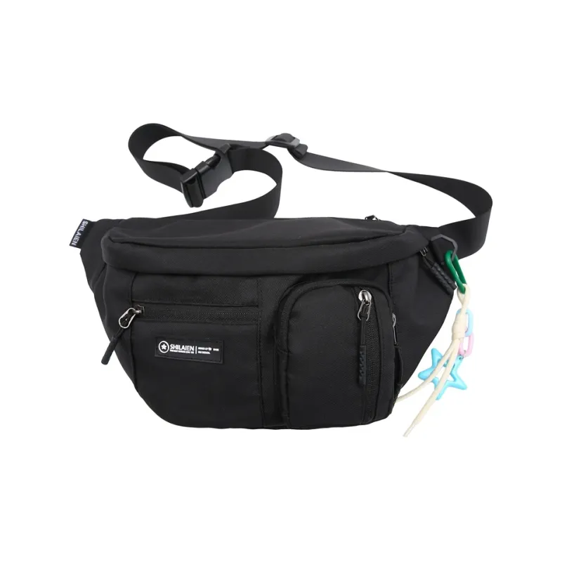 MOK Nylon Crossbody Bag Fanny Pack Sling Bag Regular Unisex White/Gray/Black/Orange/Blue-4