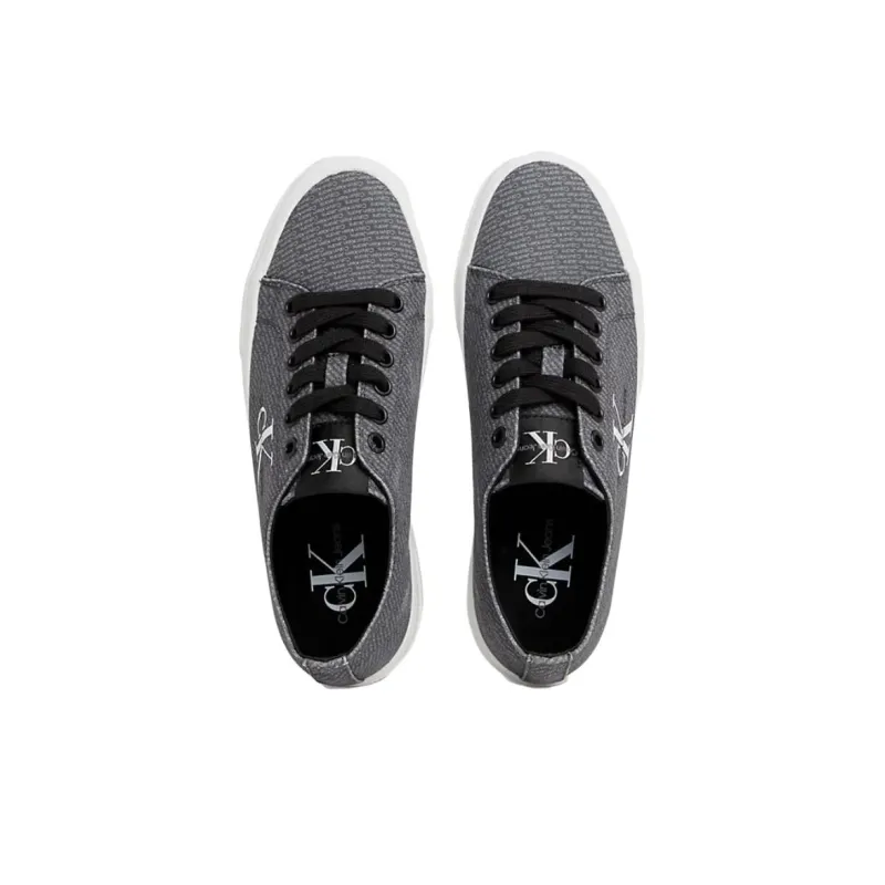 CKJ CALVIN KLEIN JEANS Low Top Skateboard Shoes Women's Gray-3