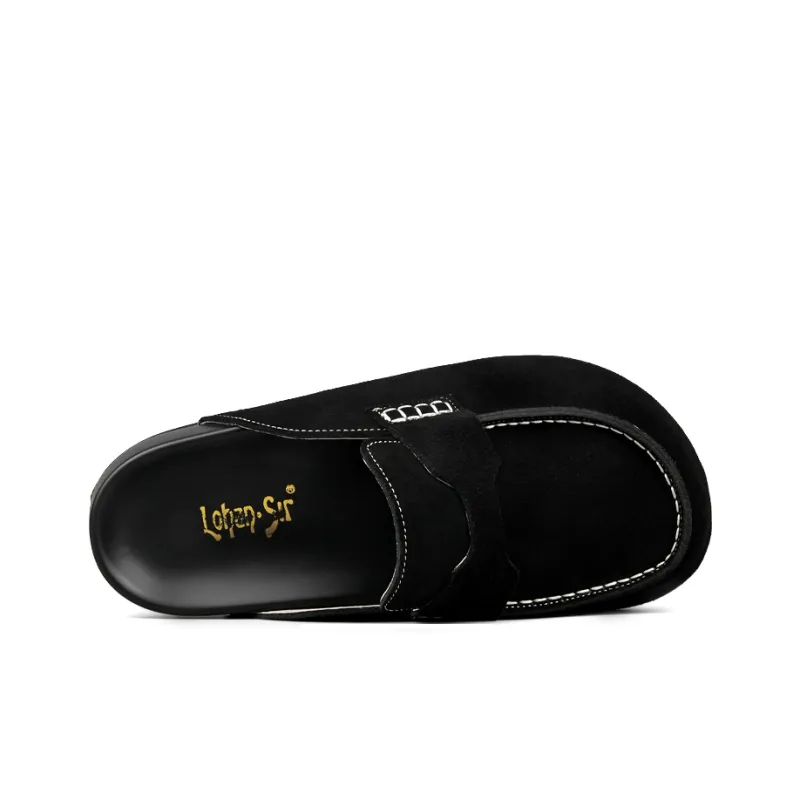 LOHAN·SIR Odor Resistant Abrasion Resistant Slip Resistant Wrap toe Slippers Unisex-36