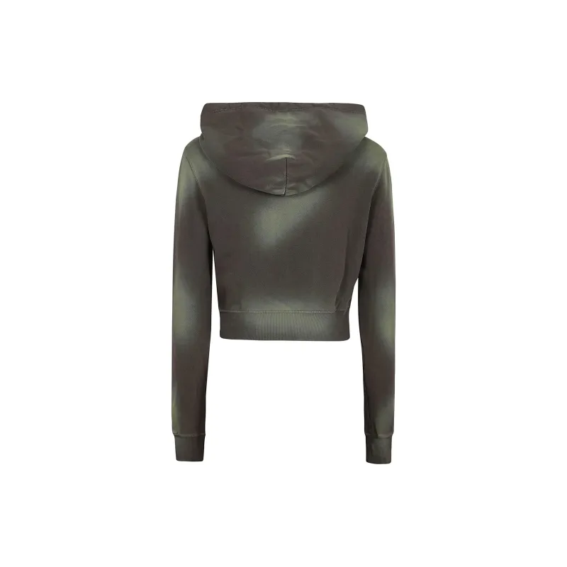 DIESEL F Slimmy Cropped Drawstring Hoodie-1