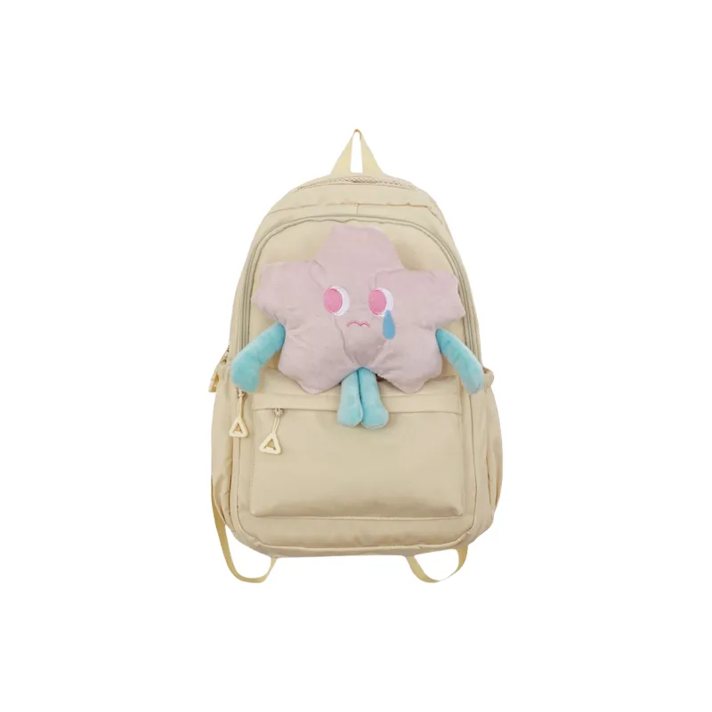 Cwatcun Nylon Backpack Women's Yellow/Pink/White-0