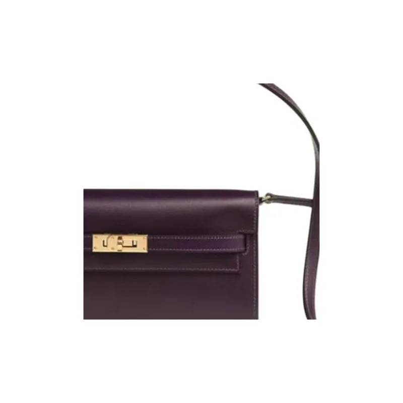 HERMES Kelly To Go Leather Wallets Shoulder Bag Crossbody Bag Regular Women's 59 Raisin Grape Purple-3