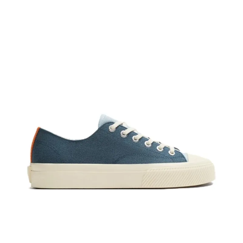 ZARA Wear-resistant And Lightweight Low-Top Skateboard Shoes Men's Blue White-1
