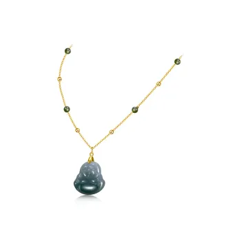 CORJIONY Bean Type Jadeite Necklaces Unisex