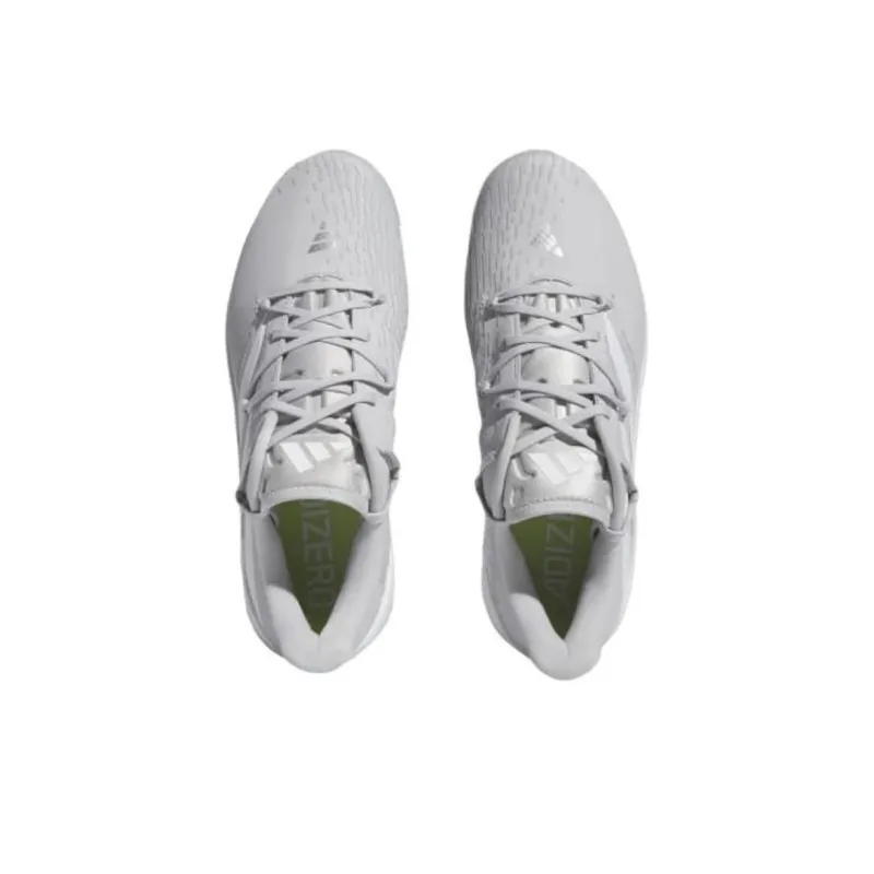 Adidas Adizero Afterburner 9 Turf Baseball Team Light Grey Cloud White Silver Metallic-3