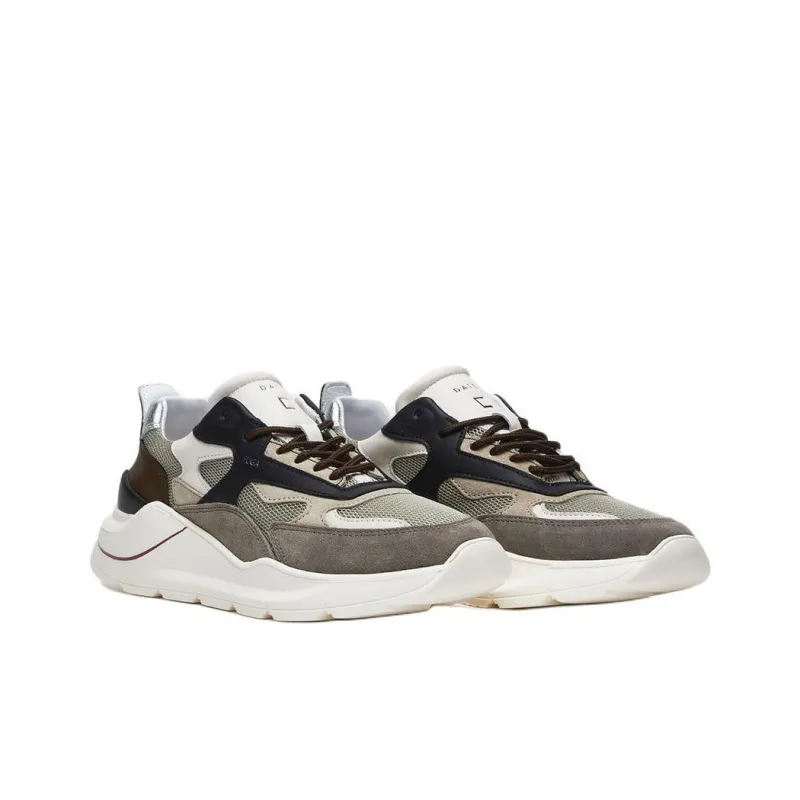 D.A.T.E Low-Top Casual Shoes Men's Army Green-2
