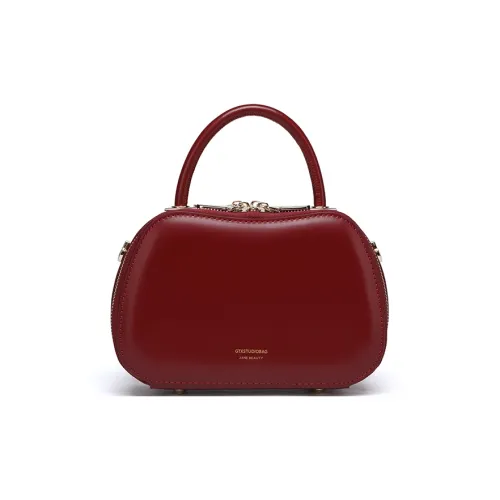 Tanita West Crossbody Bags Burgundy Red - Cow Leather