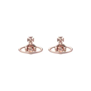 Vivienne Westwood - Saturn Rhinestone Stud Earrings Women's Gujin Diamond Gold