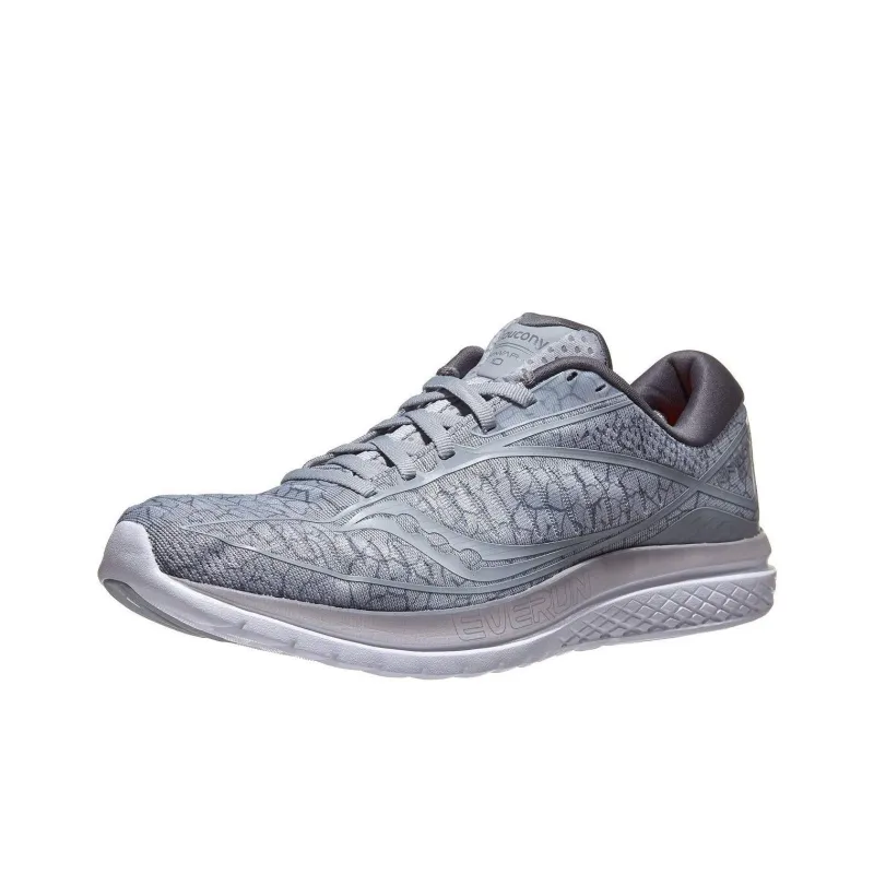 Saucony Kinvara 10 Slip-Resistant Low-Top Running Shoes Men's Crackle Mist Gray-2