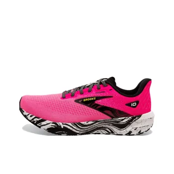 Brooks Launch 10 Cushioning Wear-Resistant Low-Top Running Shoes Women's Pink Black