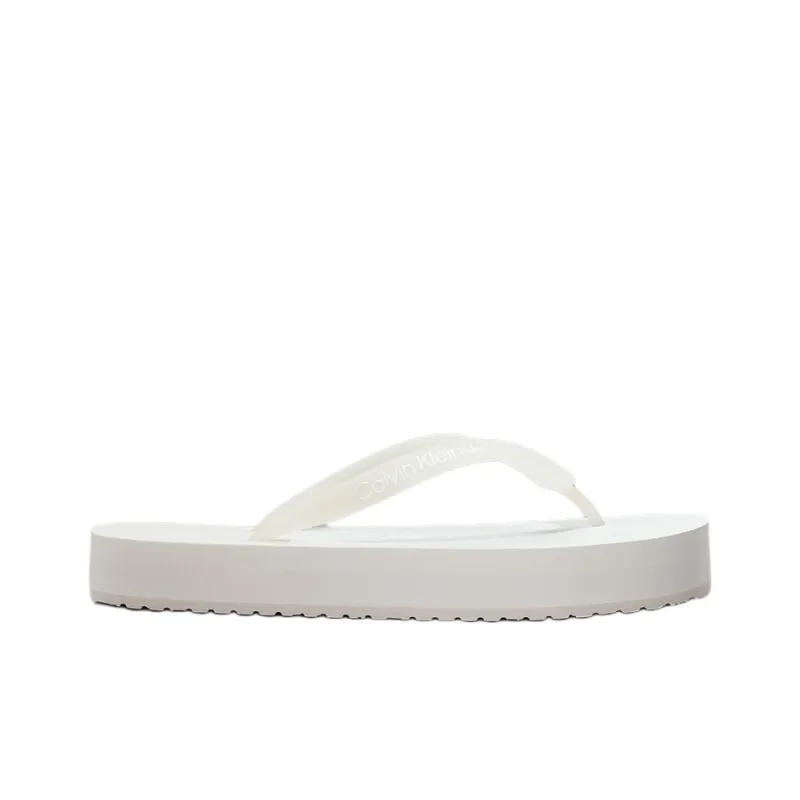 CKJ CALVIN KLEIN JEANS Slip Resistant Flip Flops Women's White-1