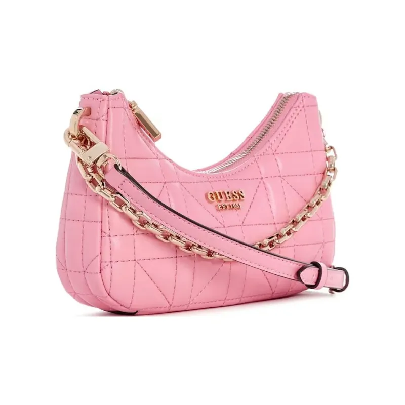 GUESS Faux Leather One Shoulder Handbag Crossbody Bag Mini Women's Pink-1