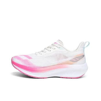 LOTTO Anti Slip And Wear Resistant Lightweight Low Top Marathon Running Shoes Women's White/Peach Pink