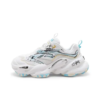 STARTER Floating Clouds Low Top Chunky Sneakers Unisex Graffiti White