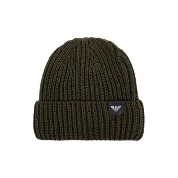 EMPORIO ARMANI Fisherman's Rib Virgin Wool blend Beanie