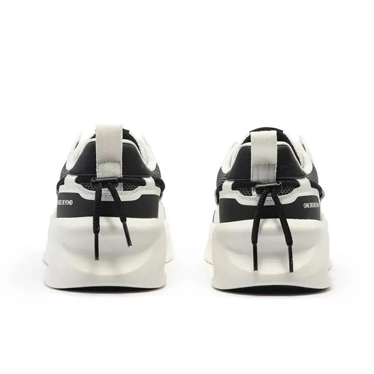 361° Jincheng Breathable Low Top Skateboard Shoes Men's White Black-3