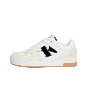 CKJ CALVIN KLEIN JEANS Low-Top Skateboard Shoes Women's White Black