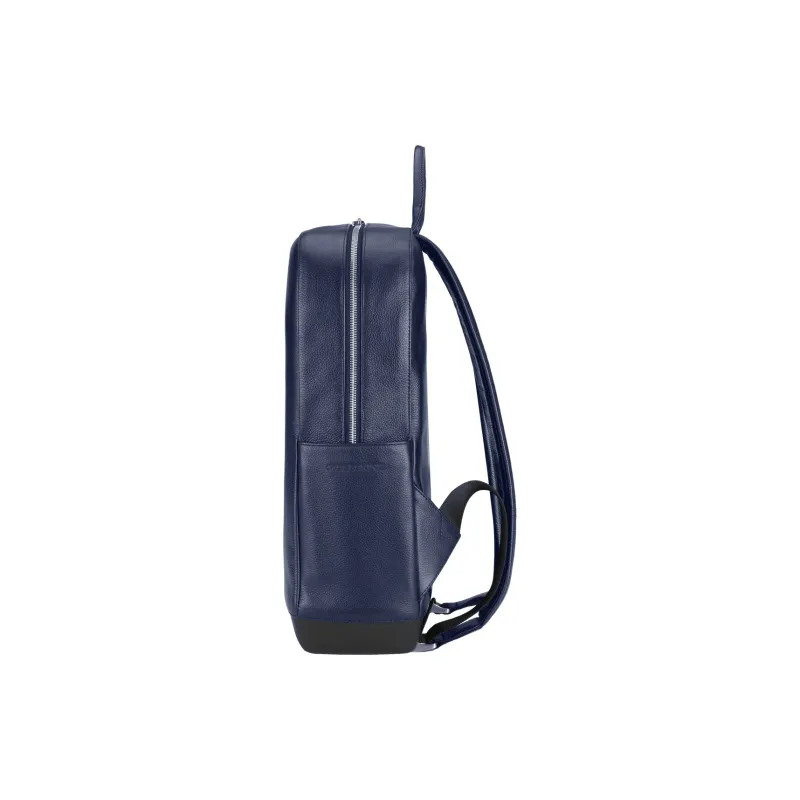 MOLESKINE Grained Matte Cow Leather Backpack Unisex Sapphire Blue-1
