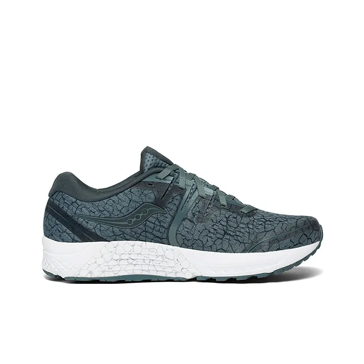 Saucony Guide Iso2 Durable Breathable Low-Top Casual Running Shoes Men's Rippled Steel Iron Gray-1